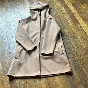 Tan Women's Hooded Coat
